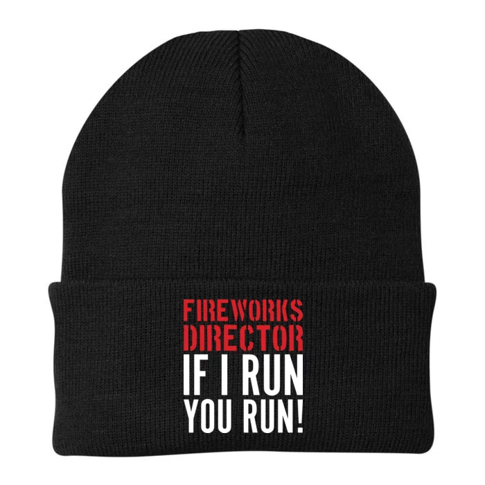 Fireworks Director If I Run You Run Knit Cap Winter Beanie