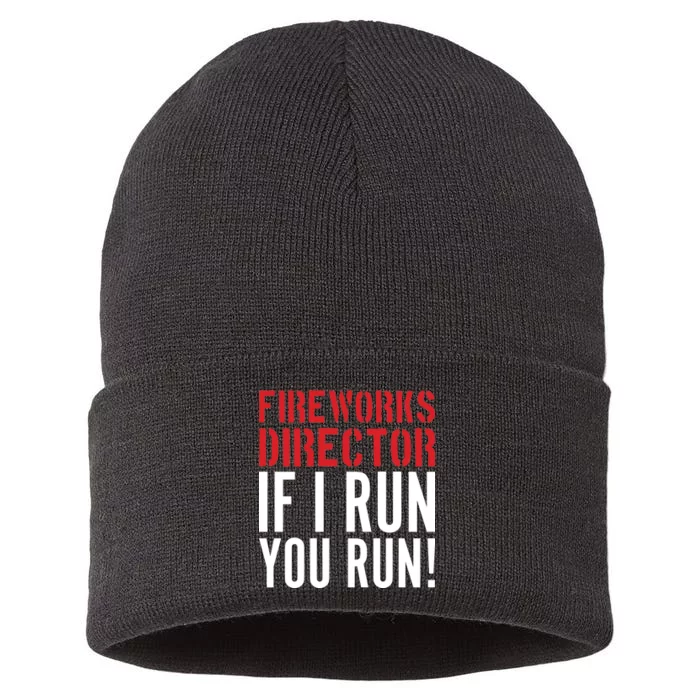 Fireworks Director If I Run You Run Sustainable Knit Beanie