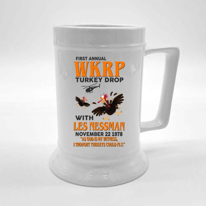 First Annual Turkey Drop Turkey Front & Back Beer Stein