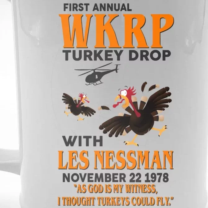 First Annual Turkey Drop Turkey Front & Back Beer Stein