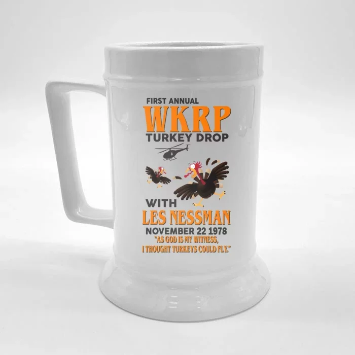 First Annual Turkey Drop Turkey Front & Back Beer Stein