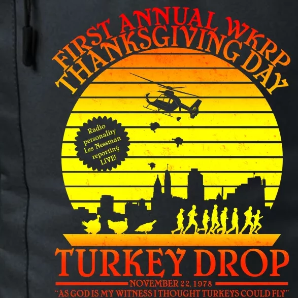 First Annual WKRP Thanksgiving Day Turkey Drop Retro Daily Commute Backpack