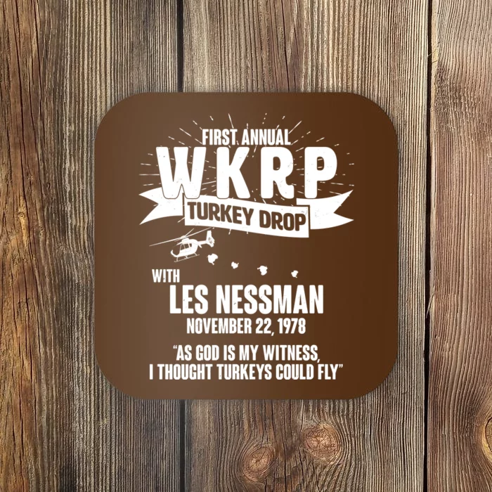 First Annual WKRP Turkey Drop With Les Nessman Coaster