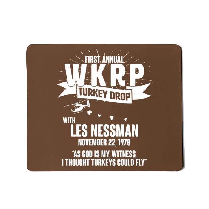 First Annual WKRP Turkey Drop With Les Nessman Mousepad