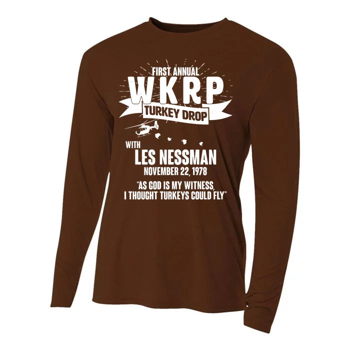 First Annual WKRP Turkey Drop With Les Nessman Cooling Performance Long Sleeve Crew