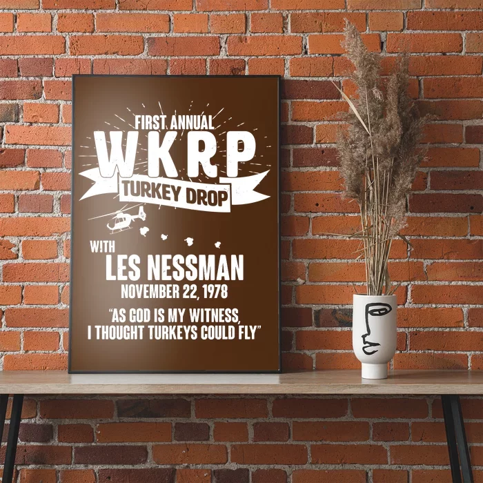 First Annual WKRP Turkey Drop With Les Nessman Poster