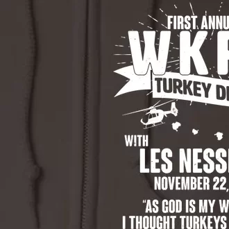 First Annual WKRP Turkey Drop With Les Nessman Full Zip Hoodie