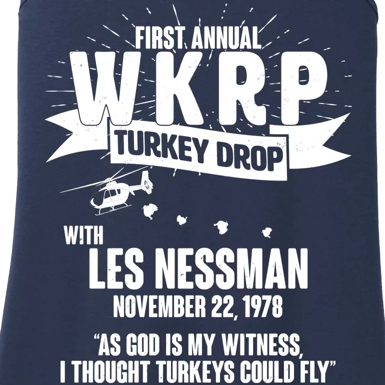 First Annual WKRP Turkey Drop With Les Nessman Ladies Essential Tank