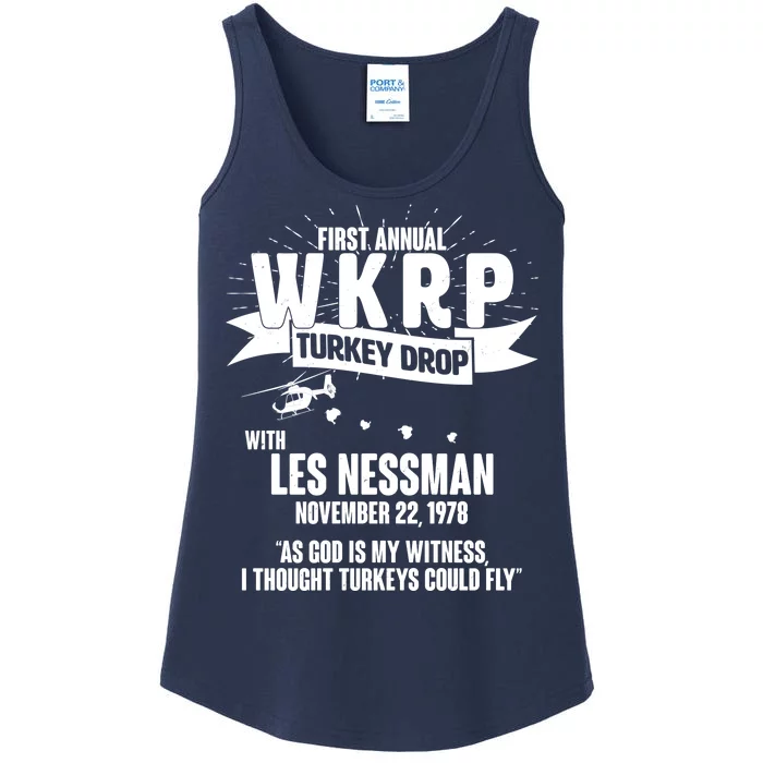 First Annual WKRP Turkey Drop With Les Nessman Ladies Essential Tank