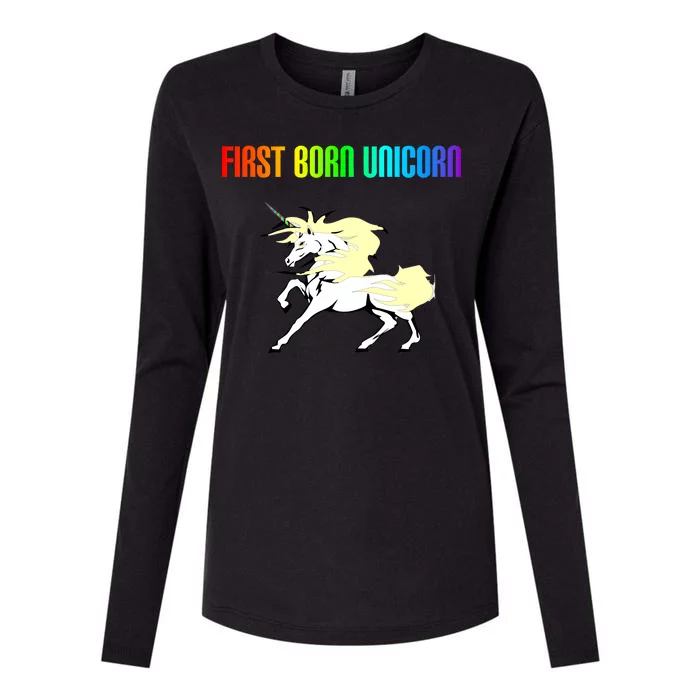 First Born Unicorn Womens Cotton Relaxed Long Sleeve T-Shirt