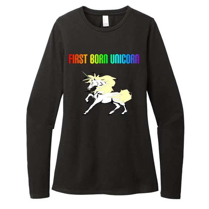 First Born Unicorn Womens CVC Long Sleeve Shirt