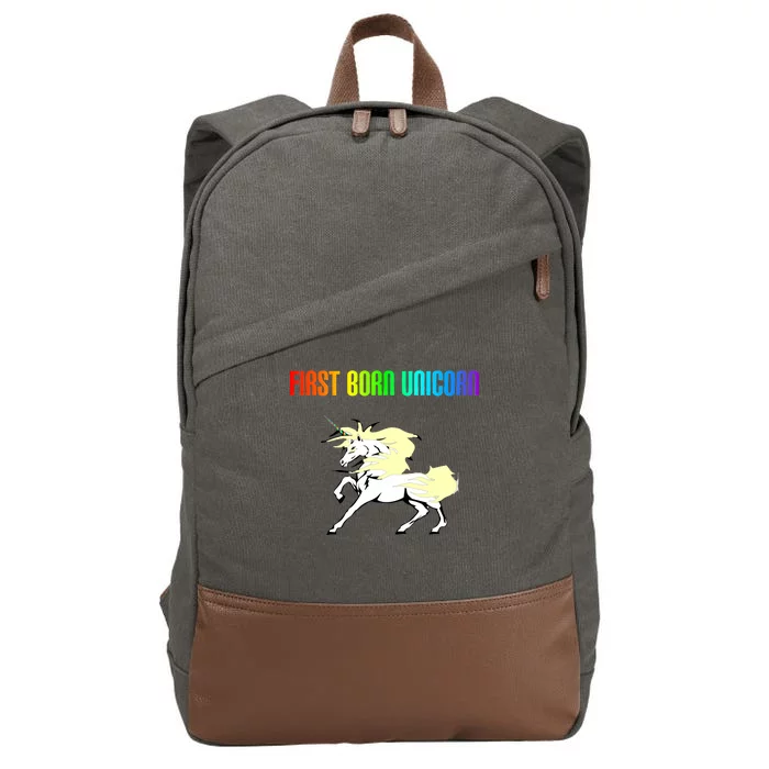 First Born Unicorn Cotton Canvas Backpack