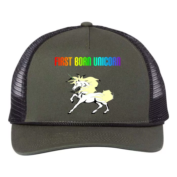 First Born Unicorn Retro Rope Trucker Hat Cap