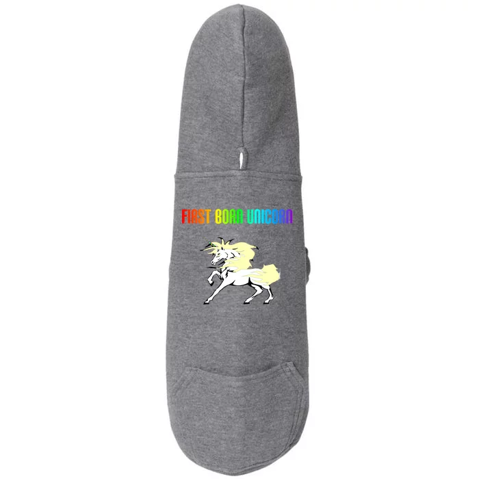 First Born Unicorn Doggie 3-End Fleece Hoodie