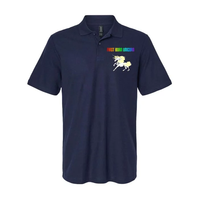 First Born Unicorn Softstyle Adult Sport Polo