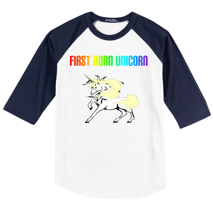 First Born Unicorn Baseball Sleeve Shirt