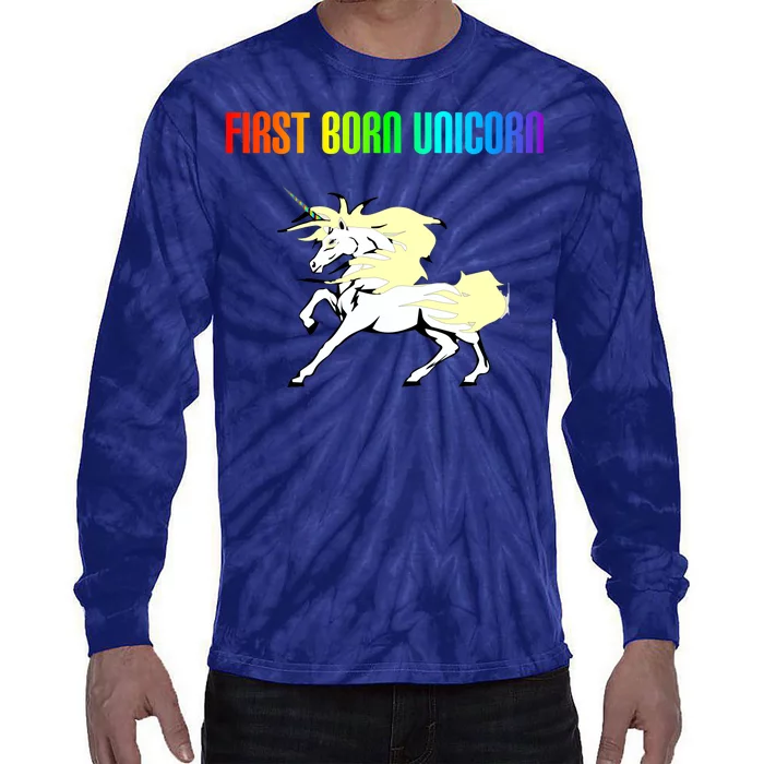 First Born Unicorn Tie-Dye Long Sleeve Shirt