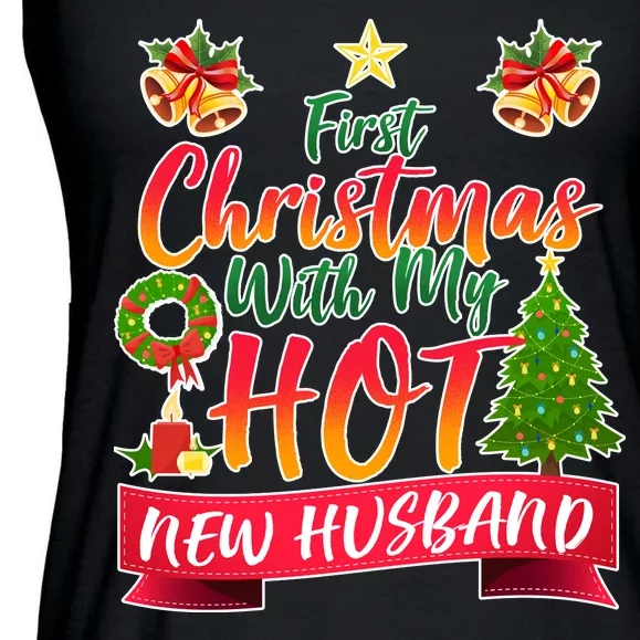 First Christmas With Hot New Husband Ladies Essential Flowy Tank