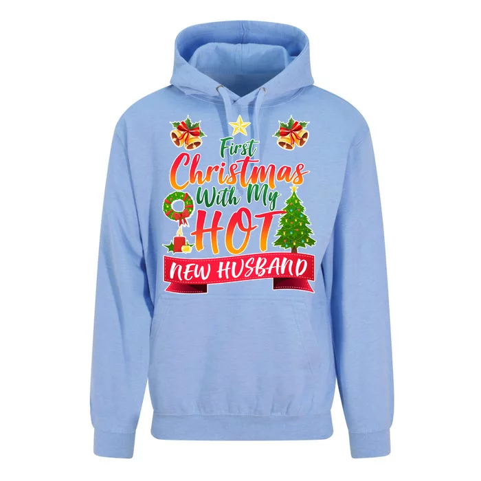 First Christmas With Hot New Husband Unisex Surf Hoodie