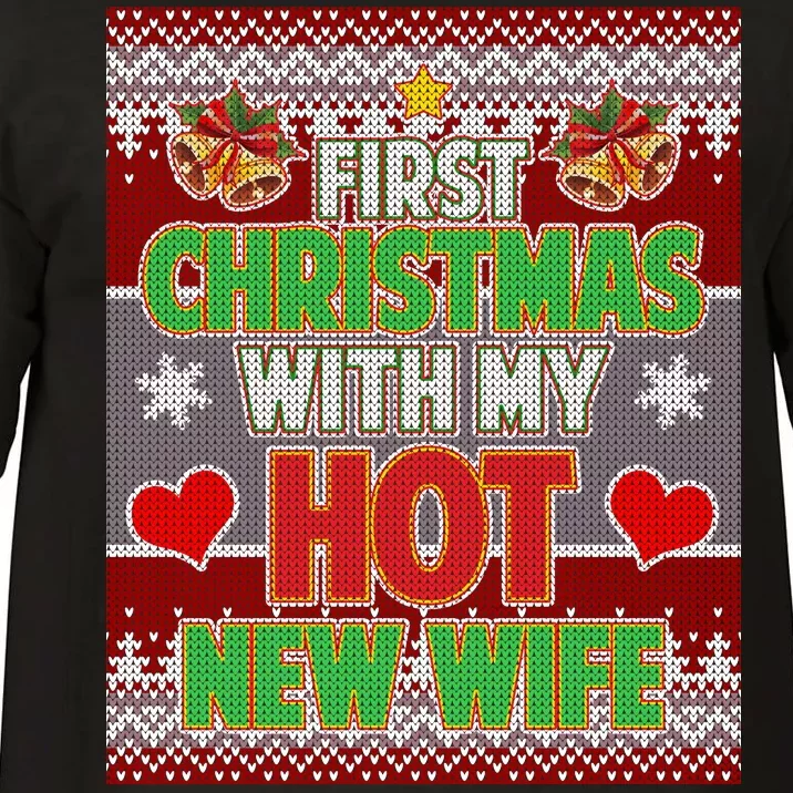 First Christmas With Hot Wife Ugly Sweater Comfort Colors T-Shirt