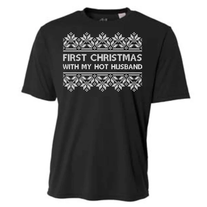 First Christmas With My Hot Husband Cooling Performance Crew T-Shirt