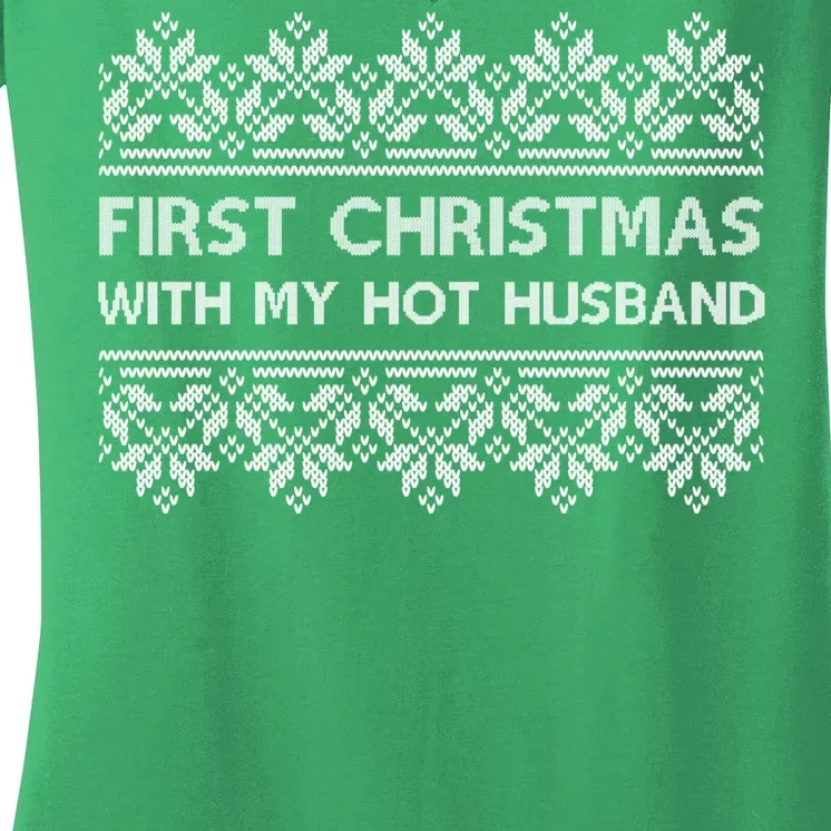 First Christmas With My Hot Husband Women's V-Neck T-Shirt