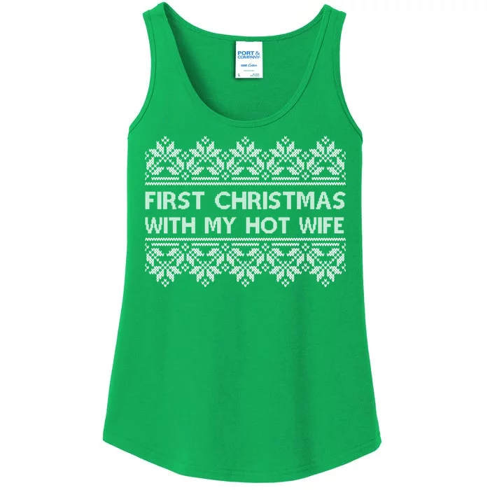 First Christmas With My Hot Wife Ladies Essential Tank