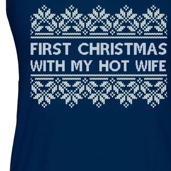 First Christmas With My Hot Wife Ladies Essential Flowy Tank