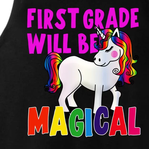 First Grade Will Be Magical Ladies Tri-Blend Wicking Tank