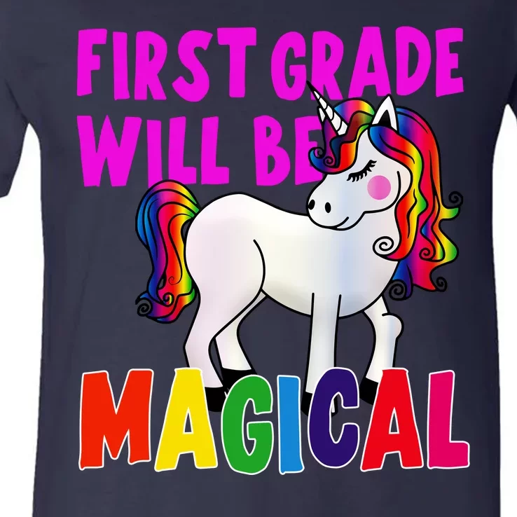 First Grade Will Be Magical V-Neck T-Shirt