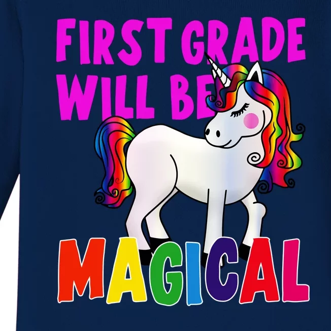 First Grade Will Be Magical Baby Long Sleeve Bodysuit