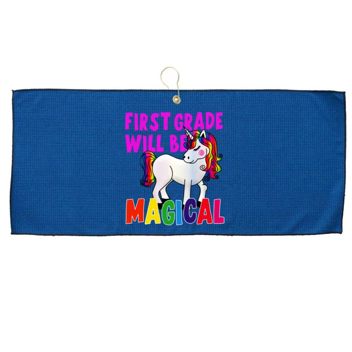 First Grade Will Be Magical Large Microfiber Waffle Golf Towel