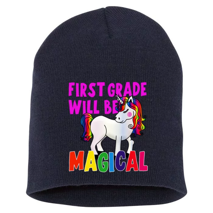 First Grade Will Be Magical Short Acrylic Beanie