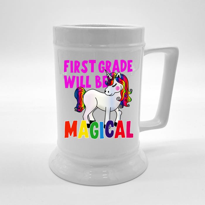 First Grade Will Be Magical Front & Back Beer Stein