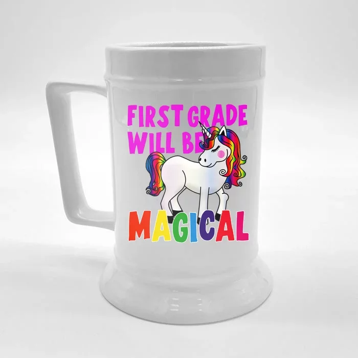 First Grade Will Be Magical Front & Back Beer Stein