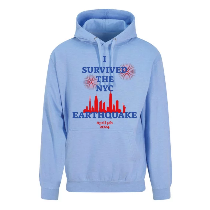 Funny I Survived The Nyc Earthquake Gift Unisex Surf Hoodie