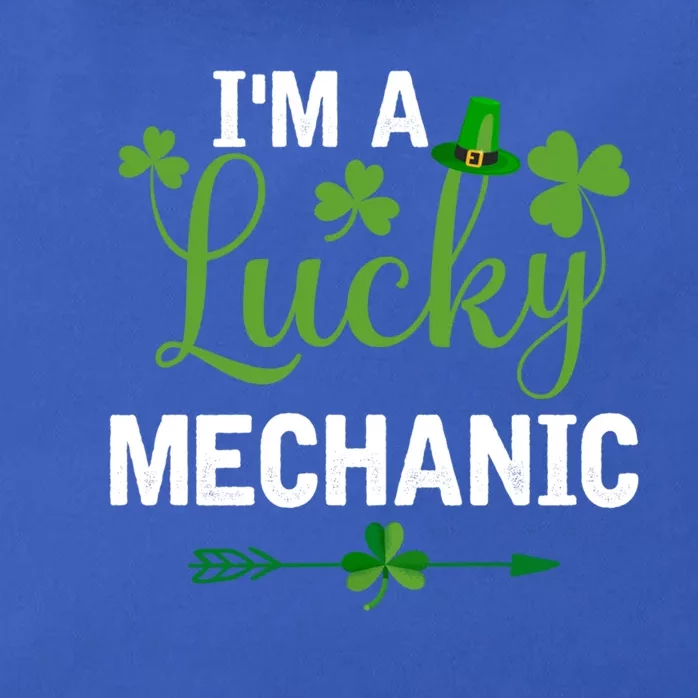 Funny Irish St Patricks Day Costume I'm A Lucky Mechanic Gift Zip Tote Bag