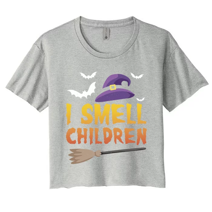 Funny I Smell Children Halloween Witch Gift Design Cute Gift Women's Crop Top Tee