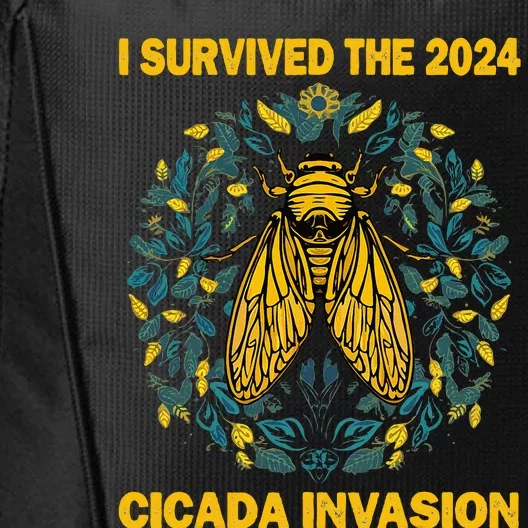 Funny I Survived The Cicada Invasion Spring Cicada Bug City Backpack