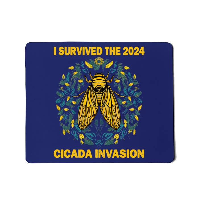 Funny I Survived The Cicada Invasion Spring Cicada Bug Mousepad