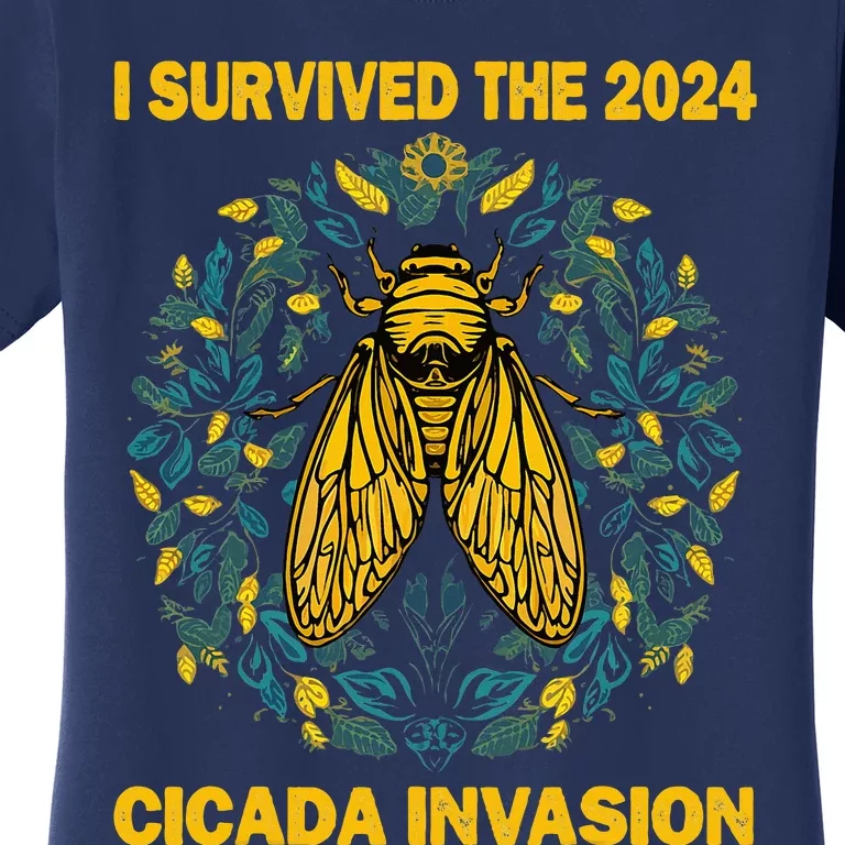 Funny I Survived The Cicada Invasion Spring Cicada Bug Women's T-Shirt