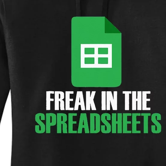 Freak In Spreadsheets Excel Accountant Accounting Women's Pullover Hoodie