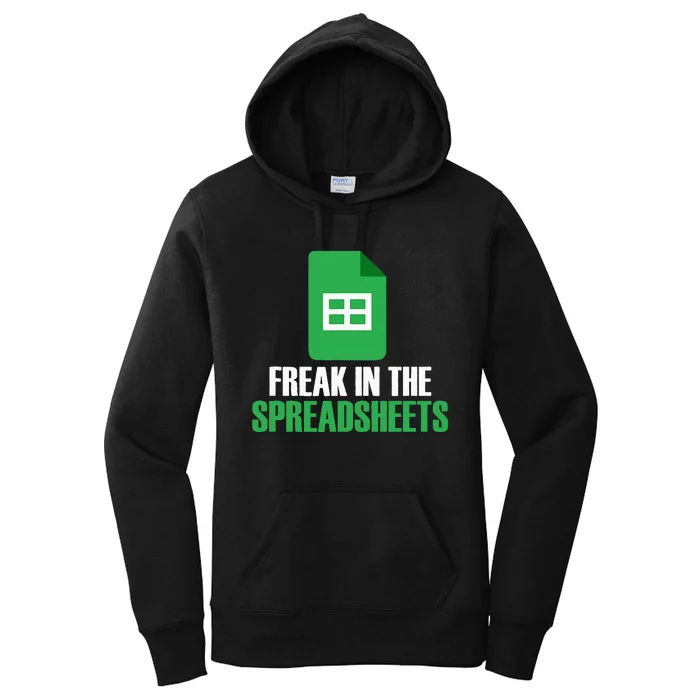 Freak In Spreadsheets Excel Accountant Accounting Women's Pullover Hoodie