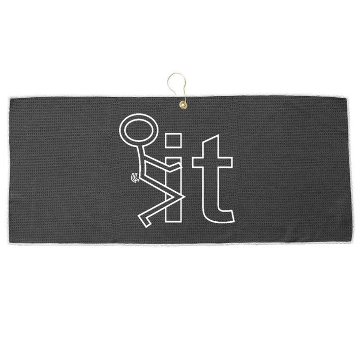 Fck It Screw It Funny Large Microfiber Waffle Golf Towel