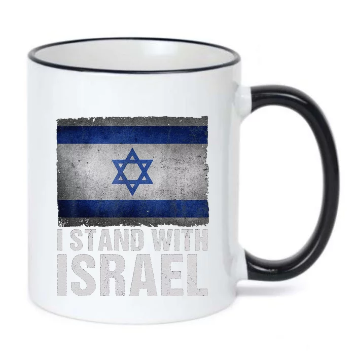 Funny I Stand With Israel Black Color Changing Mug