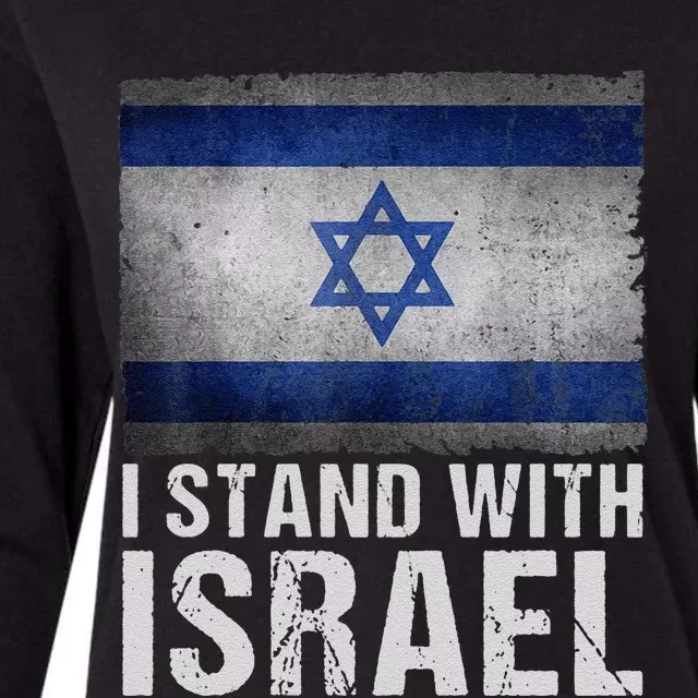 Funny I Stand With Israel Womens Cotton Relaxed Long Sleeve T-Shirt