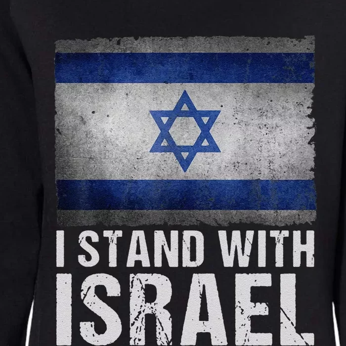 Funny I Stand With Israel Womens California Wash Sweatshirt