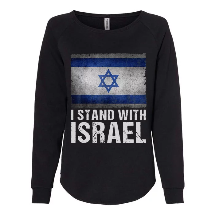 Funny I Stand With Israel Womens California Wash Sweatshirt