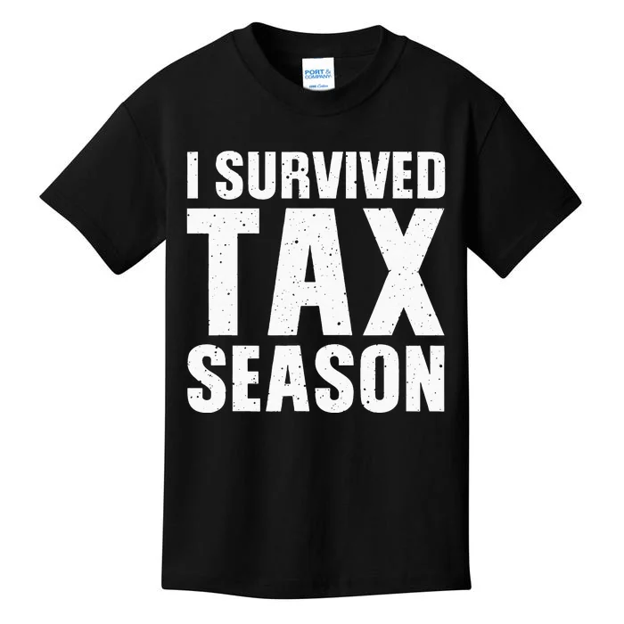 Funny I Survived Tax Season Accounting Accountant Kids T-Shirt