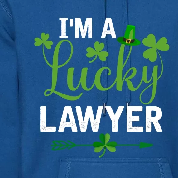 Funny Irish St Patricks Day Costume I'm A Lucky Lawyer Gift Premium Hoodie